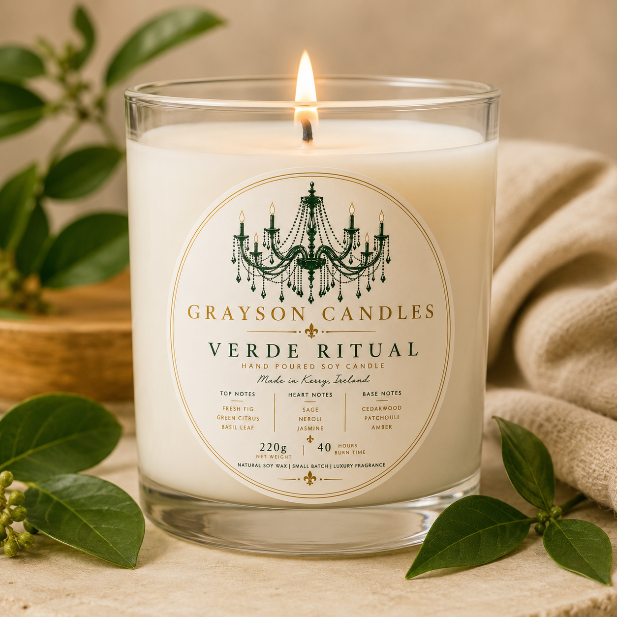 Grayson Candle       Verde Ritual